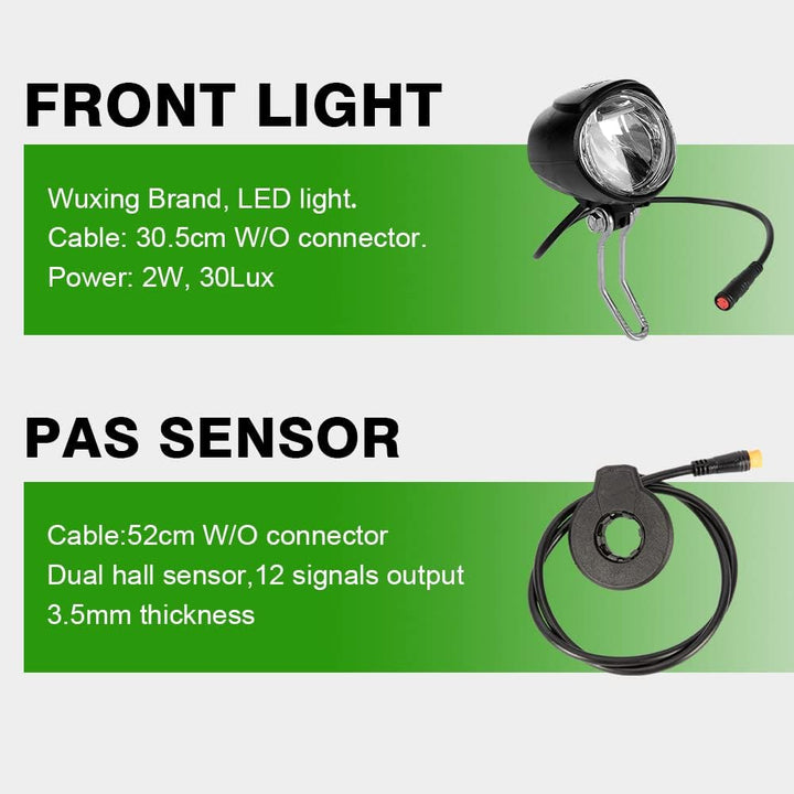 YOSE POWER Ebike Kit 36V250W 26''/28" Frontmotor E-Bike Hub Umbausatz Integrierte Controller mit Hai