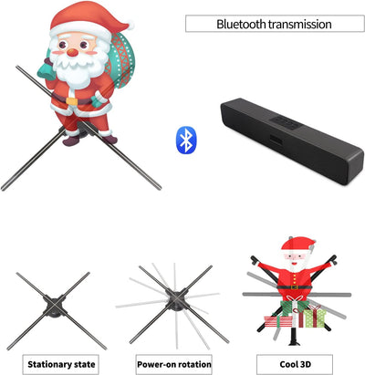 3D-Hologramm-Fan,Missyou 56CM Hologramm-Fan with APP WiFi und 700 Videotheken, 3D Holographischer Pr