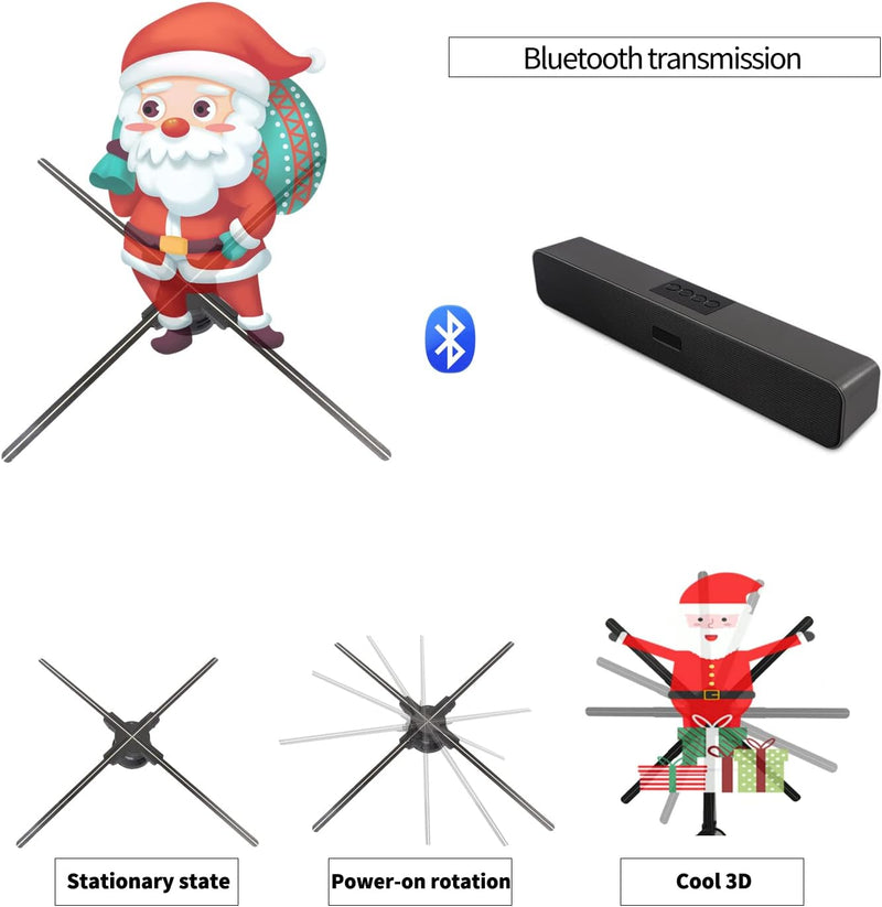 3D-Hologramm-Fan,Missyou 56CM Hologramm-Fan with APP WiFi und 700 Videotheken, 3D Holographischer Pr