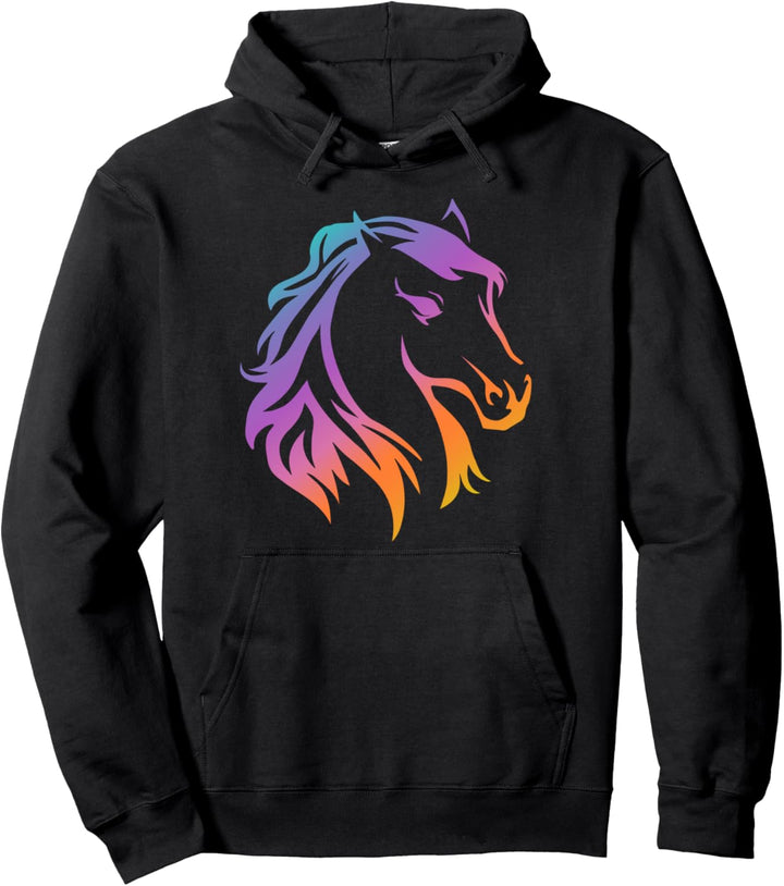 Süsses Pferde Mädchen Design Reiterin Reitsport Grafik Pullover Hoodie