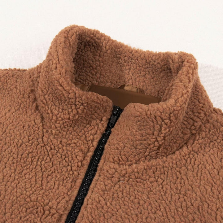 Duohropke KuschelFleece Pullover für Herren Sweatshirt mit Teddyfell Kuschelpulli Flauschig Teddyfle