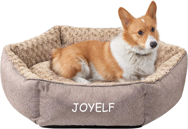 JOYELF Hundebett Waschbares beruhigendes Katzenbett, Anti-Angst-Hundebett & Sofa, süsses Plüschtierb