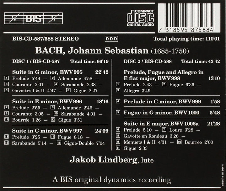 Die Lautenwerke, Audio-CD