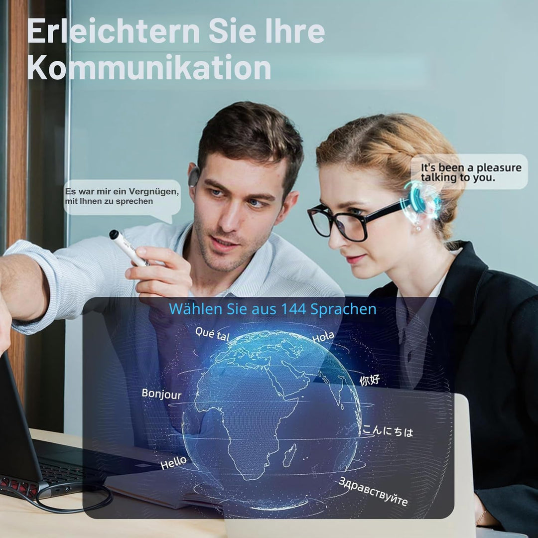 KI Übersetzer Kopfhörer - Übersetzungskopfhörer mit LCD-Touchscreen, KI Kopfhörer mit Echtzeit Übers