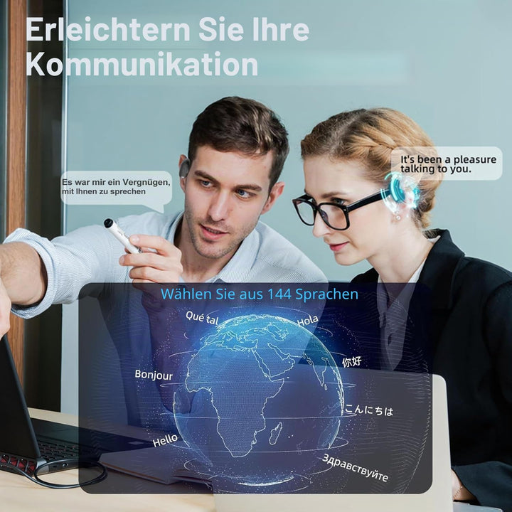 KI Übersetzer Kopfhörer - Übersetzungskopfhörer mit LCD-Touchscreen, KI Kopfhörer mit Echtzeit Übers