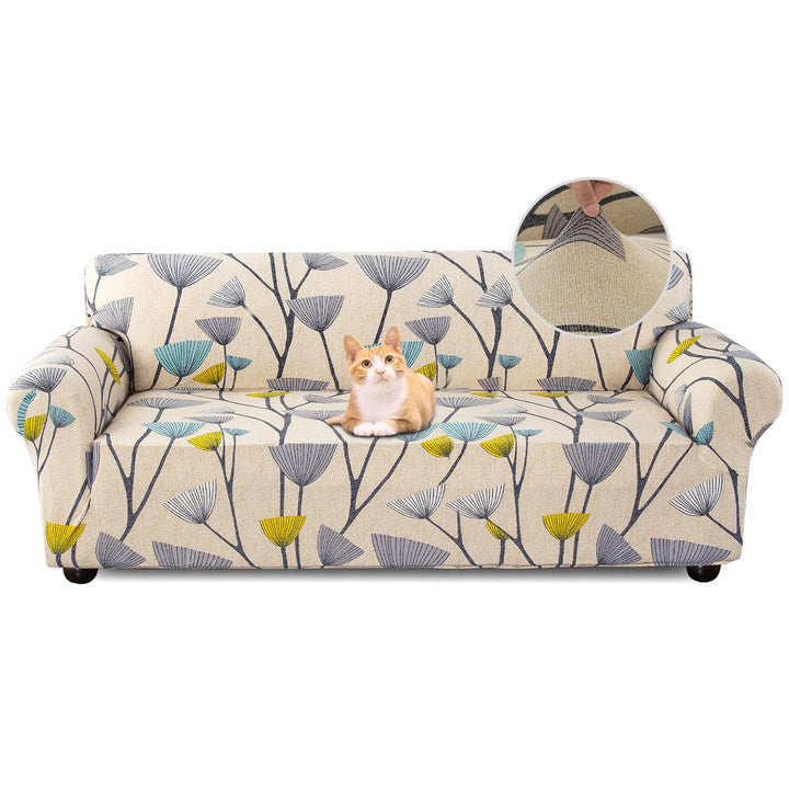Jaotto Sofabezug 4 Sitzer Elastischer Stretch Spandex Sofa Überwürfe Sofahusse Antirutsch Waschbar S