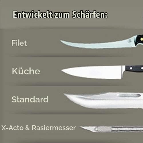 Lansky Schärfset mit 3 Abziehsteinen inkl. Klammer, Führungsstäbe, Schleiföl, Transportbox