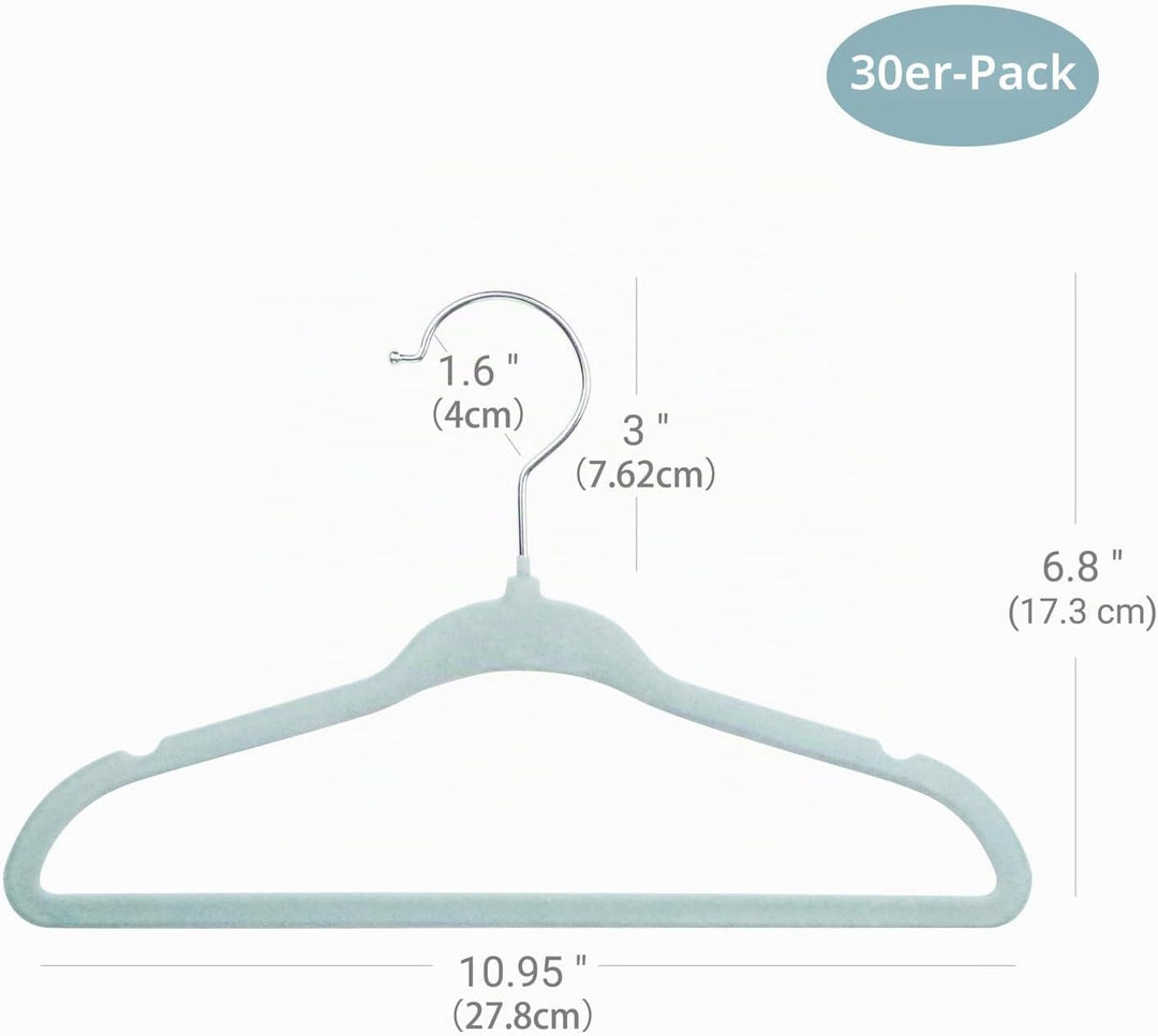 ManGotree Baby-Kleiderbügel aus Samt, Kleinkind-Kinderbügel mit Drehbarem Haken, Gekerbtes Schulter