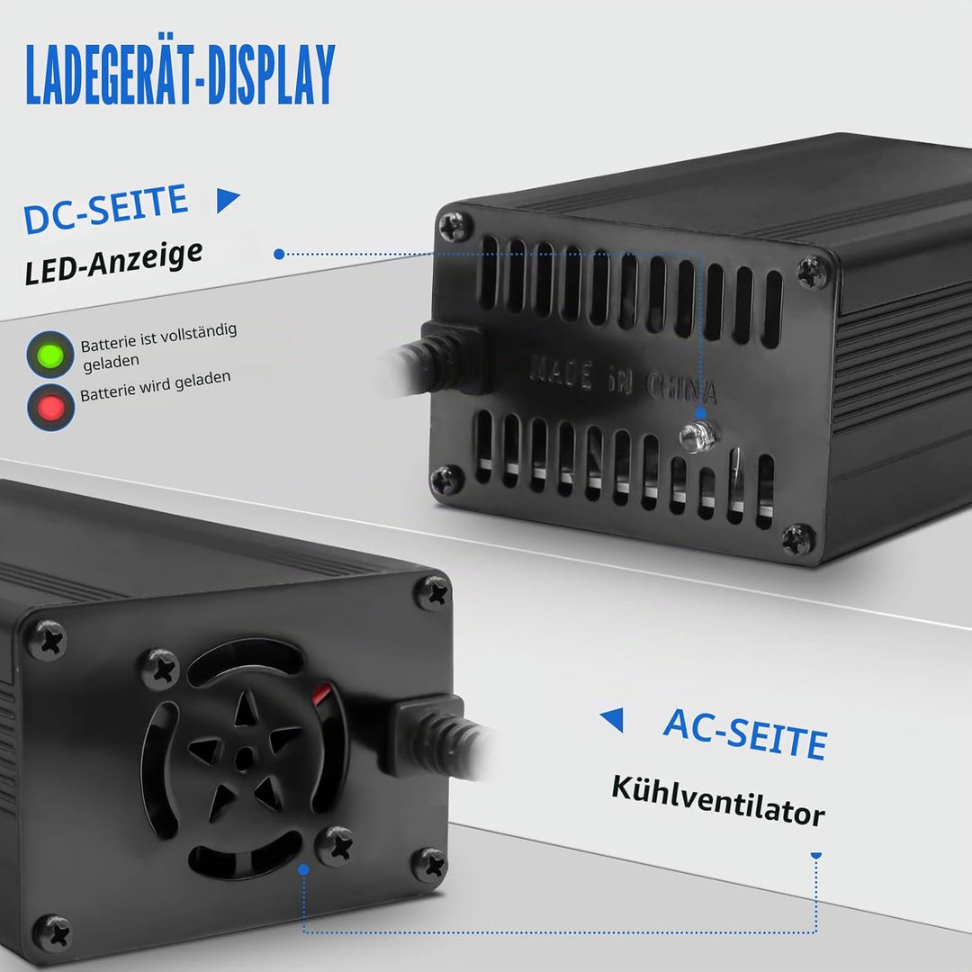 LiFePO4 Batterieladegerät 14,6V 10A Ladegerät 12V für Lithium Batterie Schnelles Aufladen für Wieder