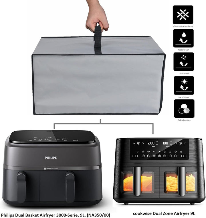 hitzebeständige, wasser und staubdichte Abdeckung für ‎cookwise AF2-40D06/Philips Dual Basket Airfry
