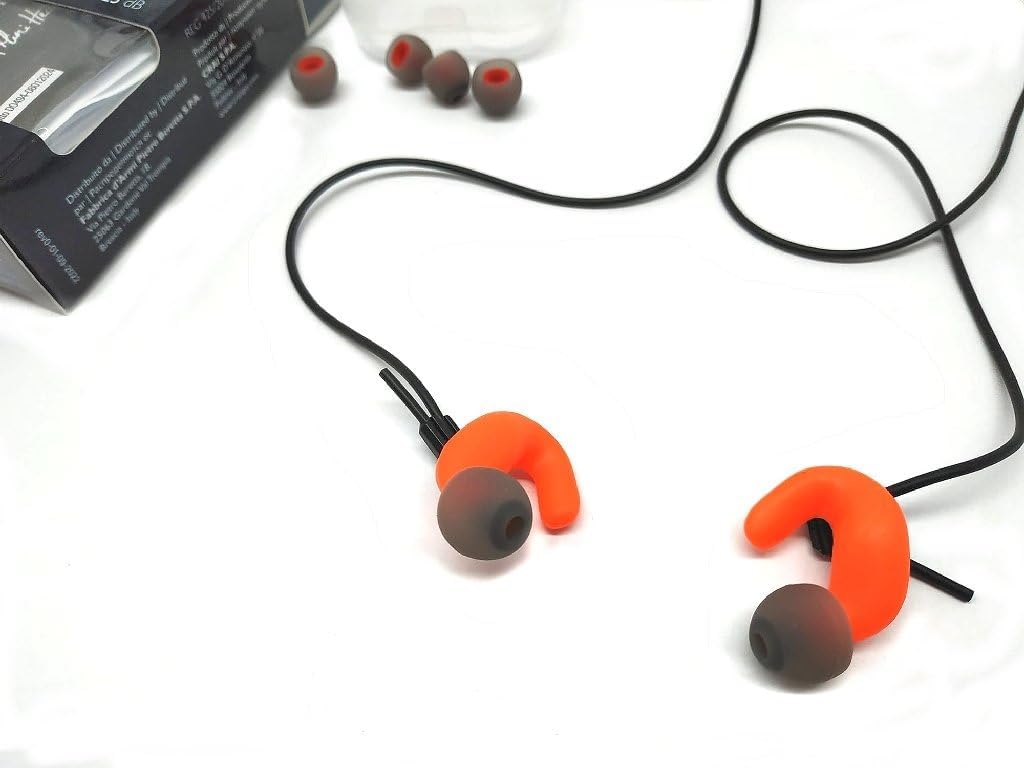 Beretta Silikon Ohrstöpsel Mini Headset E2 passiver Gehörschutz Jagd, Forst, Schiessen (Grelles Oran