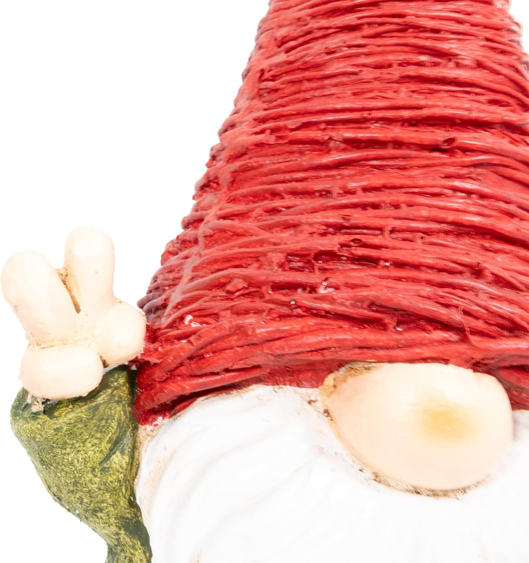 Lemodo Wichtel mit Vogelhaus | Weihnachtswichtel aus Magnesia | Wichtel Figur 42,5 cm hoch | Tomte m