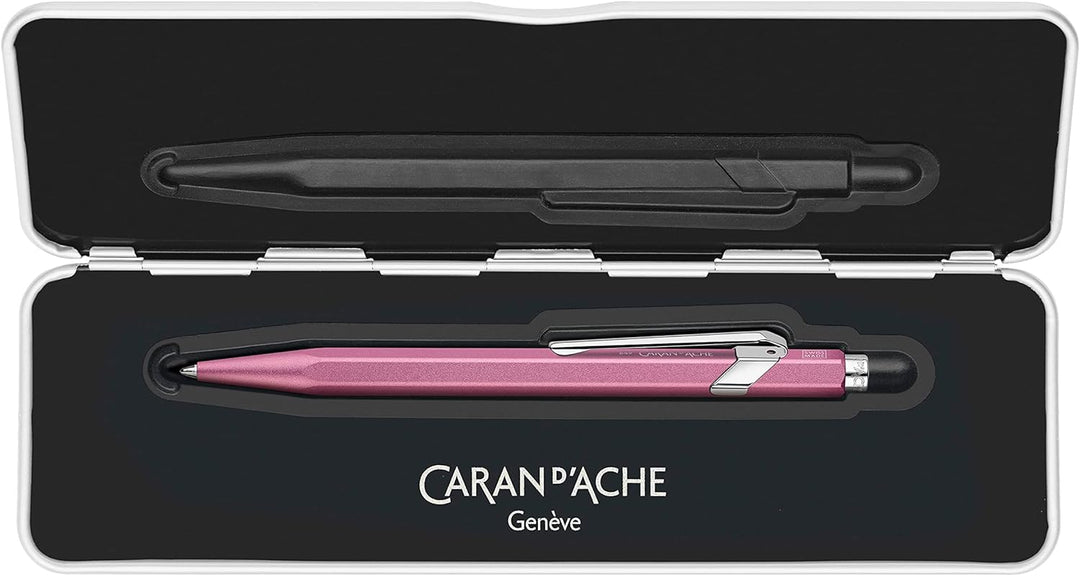 Caran d'Ache Kugelschreiber 849 Colormat-x in der Farbe Rosa mit Etui, 0849.591