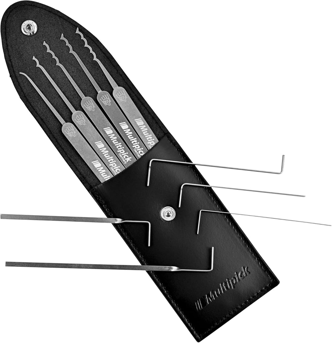 MULTIPICK ELITE 10 Profi Dietrich Set - [10 Teile | 0,6 mm] Made in Germany - Lockpick Tool, Schlöss