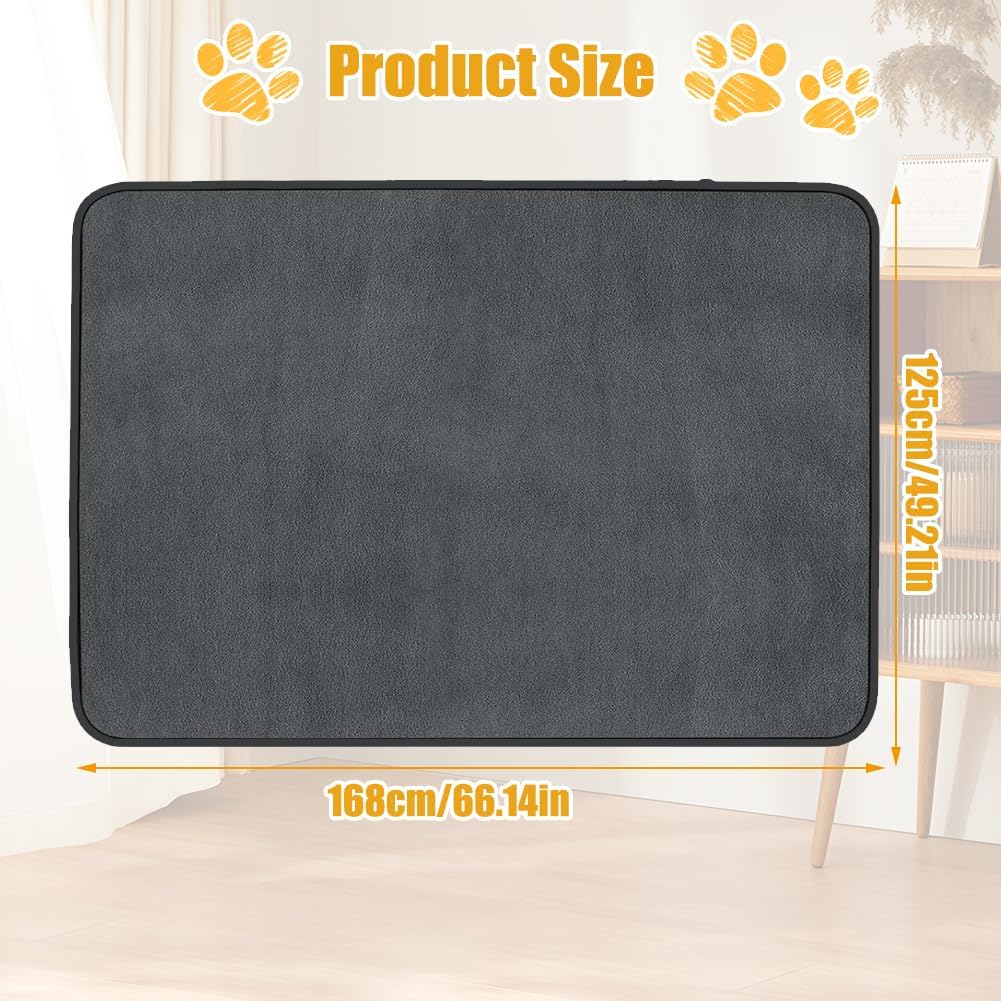 Welpenunterlage Waschbar Puppy Training Pads, 168 x 125 cm Hundedecke Wasserdicht Matten für Hunde,