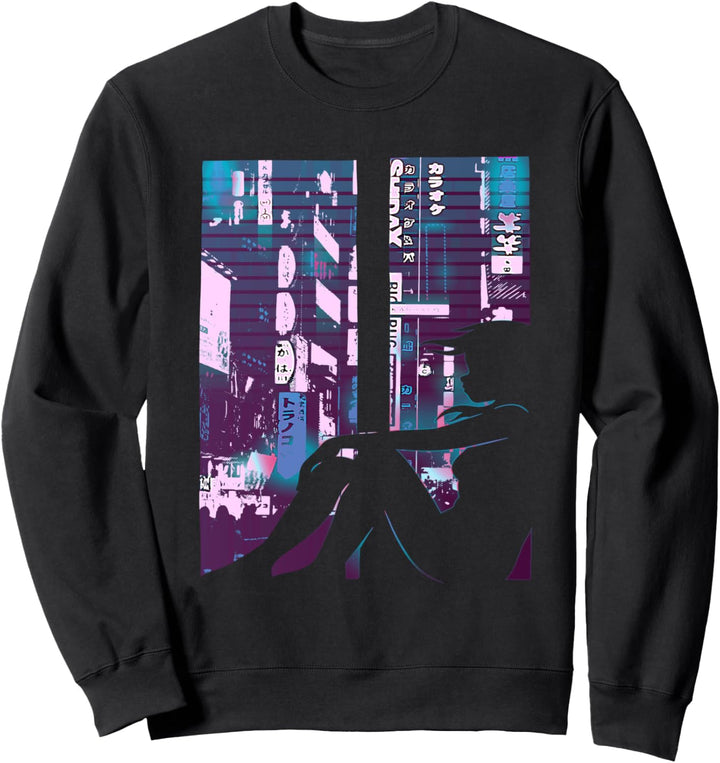 Vaporwave Ästhetische Anime Egirl Japan Sad Streetwear Tokyo Sweatshirt