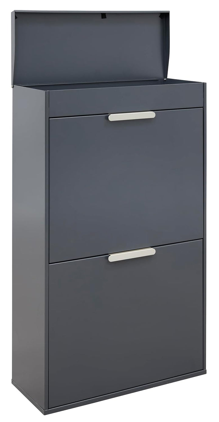 ARREGUI Ecoclas Plus CR624-E Mülltrennsystem aus Stahl mit Aufbewahrungsbox mit Deckel | 4x17L (68L)