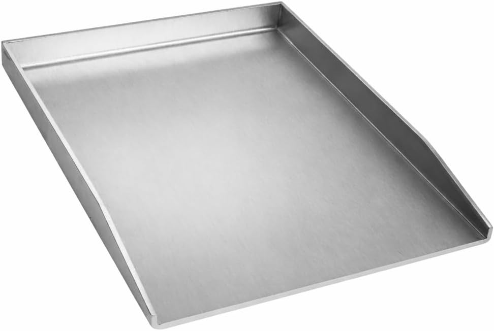 Bergfeld BBQ Grillplatte - Premium Plancha Set [30x40 cm] - 5mm dicker Edelstahl - 25% dicker als di