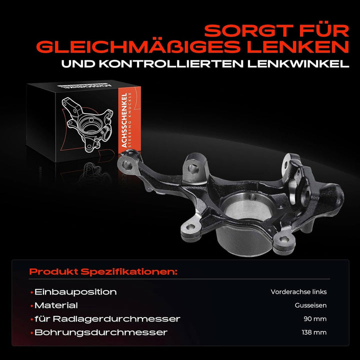 Frankberg 1x Achsschenkel Radaufhängung Vorne Links Kompatibel mit X5 E53 3.0L-4.8L 2000-2006 312110