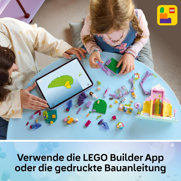 LEGO Gabbys Puppenhaus - Zuckerguss-Gebirge und Kätzchen-Garten - Spielset mit Minifigur, Panda Pföt