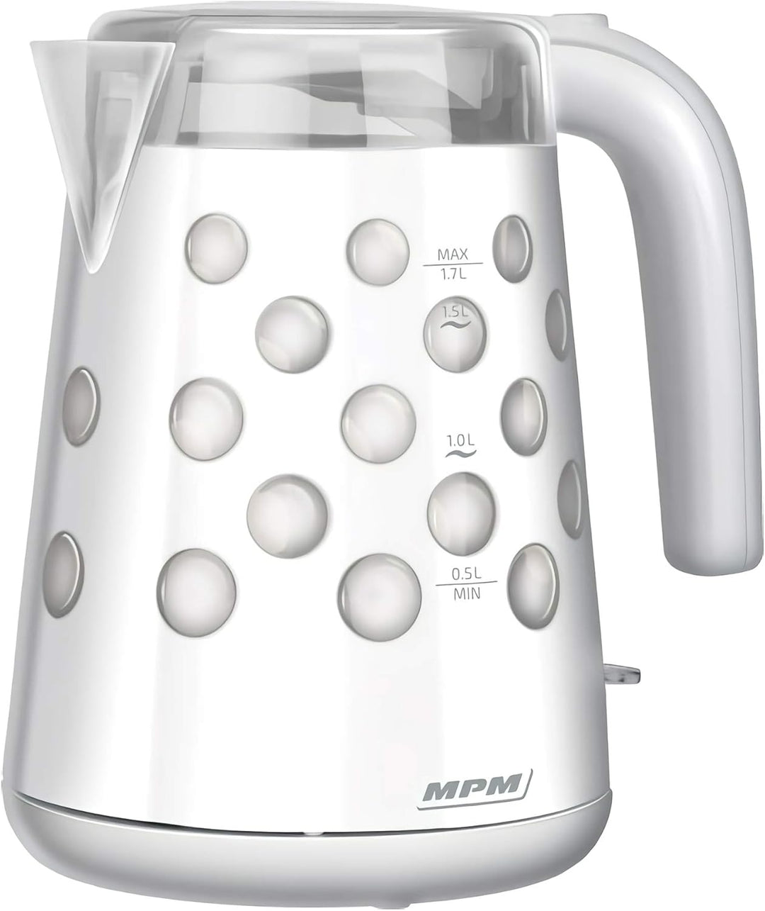 MPM MCZ-86 Elektrischer Wasserkocher 1,7 L, BPA-freier Kunststoffbehälter, Kabellos, Abschaltautomat