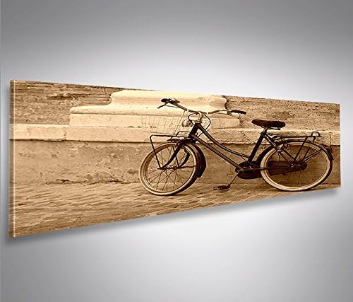 islandburner Bild Bilder auf Leinwand Hollandrad Sepia Retro Altes Fahrrad Panorama XXL Poster Leinw