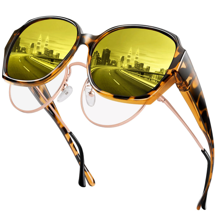 URUMQI Nachtsichtbrille für Autofahrer, Nachtfahrbrille Nachtbrille zum Autofahren Damen Herren, Aut