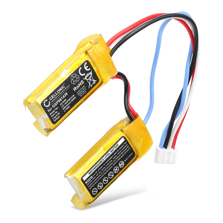 CELLONIC 1x Akku für Lautsprecher Kompatibel mit JBL Soundgear, GSP981438 2S - (800mAh, 3.7V)