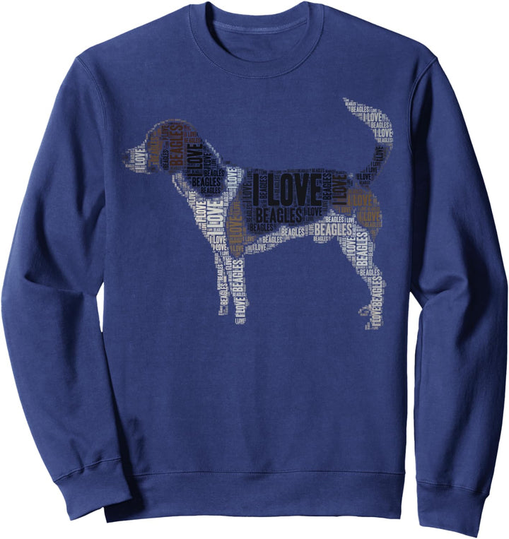 Beagle Hund Ich liebe Beagles Art Beagle Sweatshirt