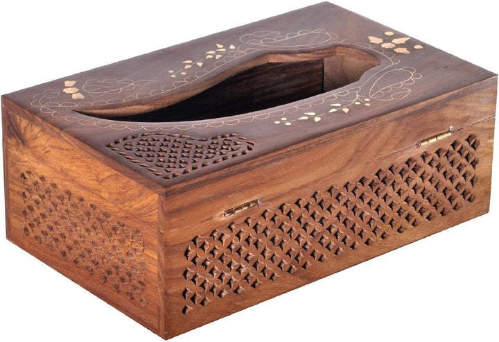Geschenk für Weihnachten oder Geburtstag an Ihre Lieben Rechteckige Holz Boutique Tissue Box Cover D