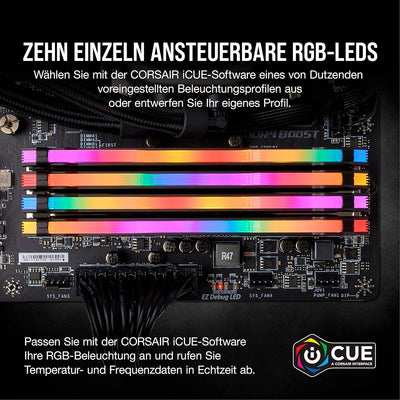 Corsair Vengeance RGB PRO 16GB (2x8GB) DDR4 2933MHz C16 XMP 2.0 Enthusiast RGB LED-Beleuchtung Speic