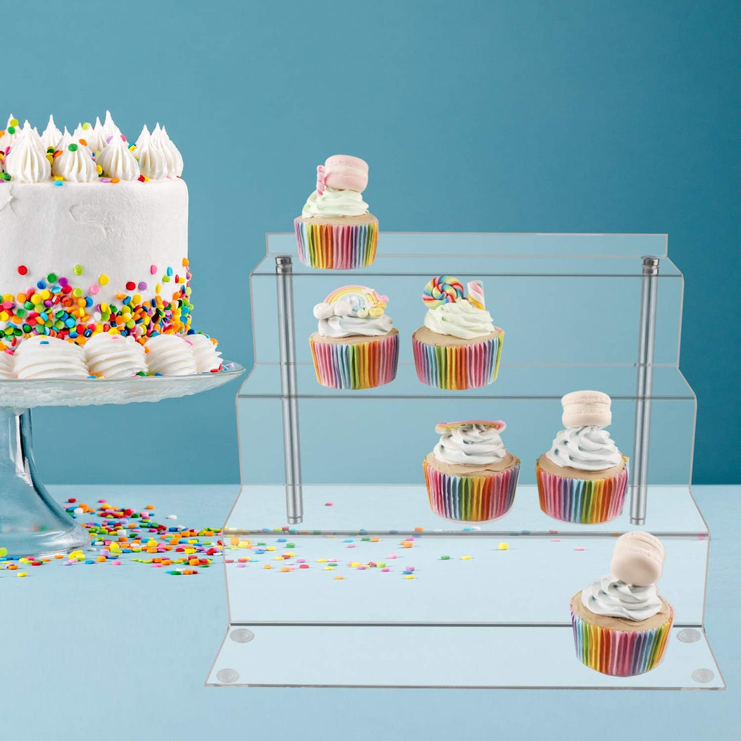 LileZbox Acryl-Display-Riser-Regal für Pops-Figuren, klarer grosser 4-Stufen-Display-Ständer zum Prä