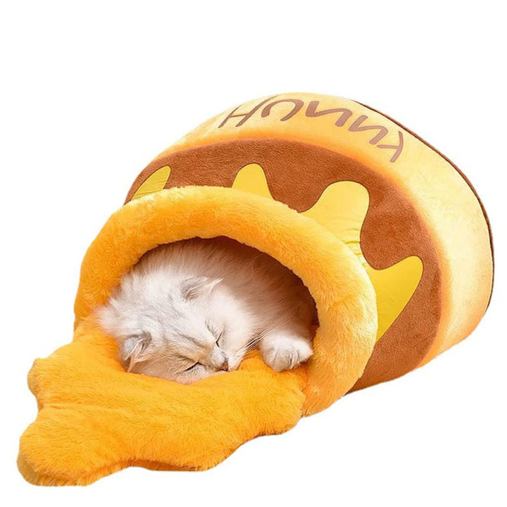 Katzenbett, katzenhöhle, kuschelbett Katzen, Katzen kuschelbett, Katzennest Honigtopf, für kleine Ka