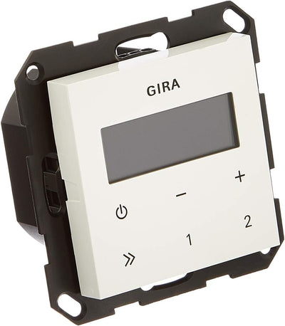 Gira 228403 Unterputz-Radio RDS ohne Lautsprecher ST55, reinweiss-glänzend Single, Single