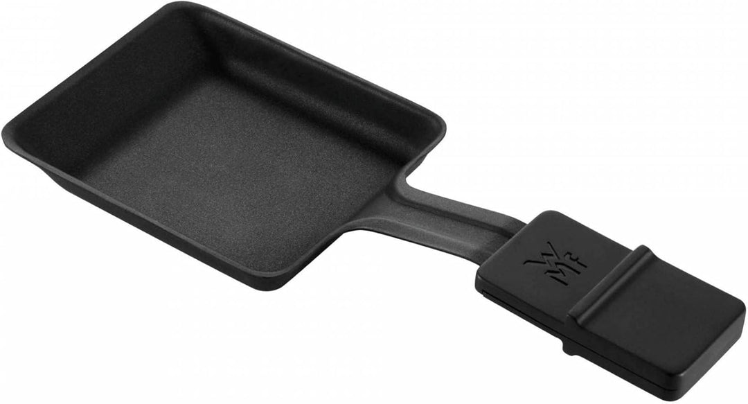 WMF Set 2-teilig Raclette Grill mit Pfännchen und Schiebern, Raclette 4 Personen, 870 W, Edelstahl u