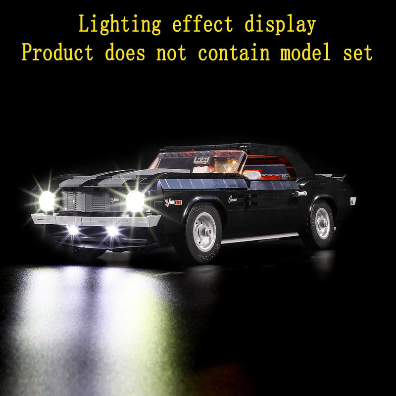 GEAMENT LED Licht-Set Kompatibel mit Lego Chevrolet Camaro Z28 - Beleuchtungsset für Creator 10304 B