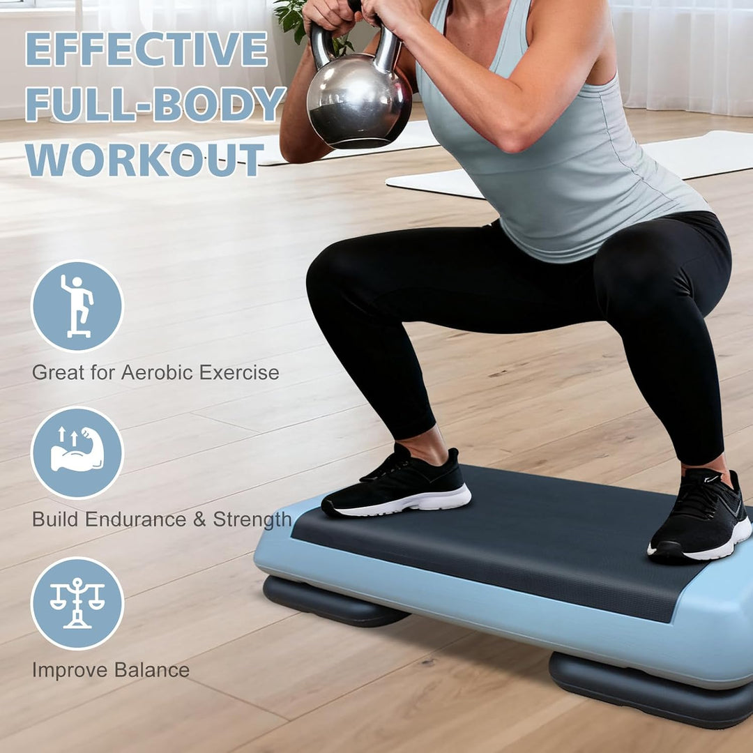 76 cm Zoll verstellbarer Aerobic-Stepper in Fitness- und Trainingsplattform, rot/schwarz, mit 2 Erhö