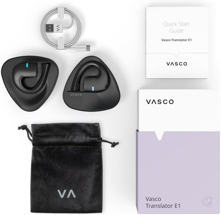 Vasco Translator E1 | Übersetzer Kopfhörer mit mehr als 50 Sprachen | hygienischer on-ear Sprachüber