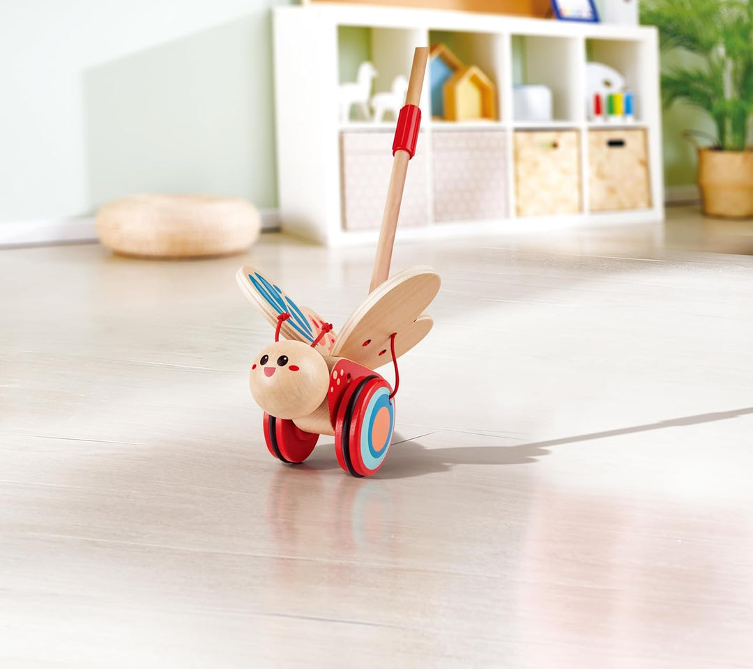 Hape Schiebetier Schmetterling mit bewegenden Flügeln aus Holz