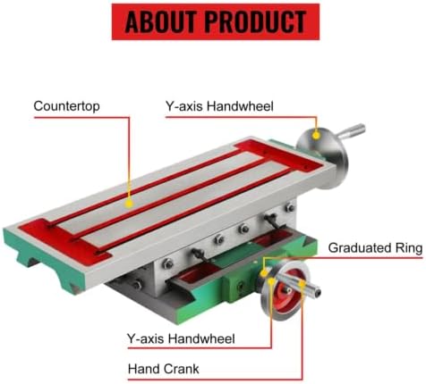 2-Achse Kreuztisch Frästisch Bohrtisch Schraubstock Koordinatentisch 450 * 170mm Mini Fräsmaschine M