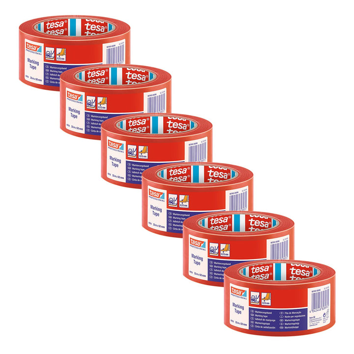 tesa 60760 Bodenmarkierung Markierungsband aus weichem PVC - Warnband für temporäre Arbeitsbereich-K