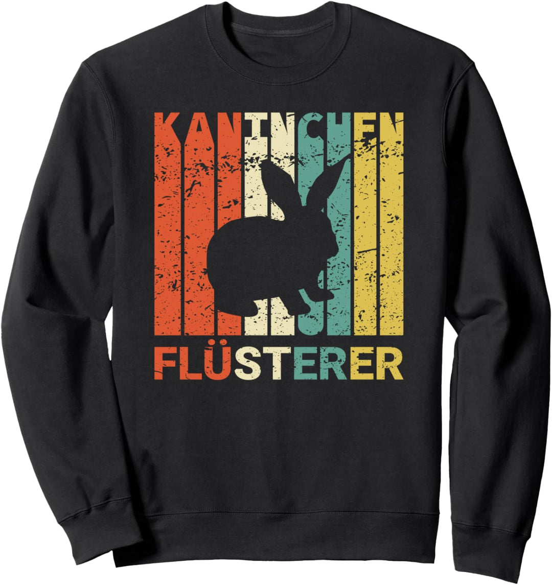 Retro Kaninchen Flüsterer Lustiges Hasen Sweatshirt