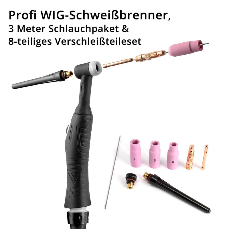 STAHLWERK CT550 ST - Vollausstattung - Set kompaktes WIG MMA Schweissgerät mit Plasmaschneider, bis