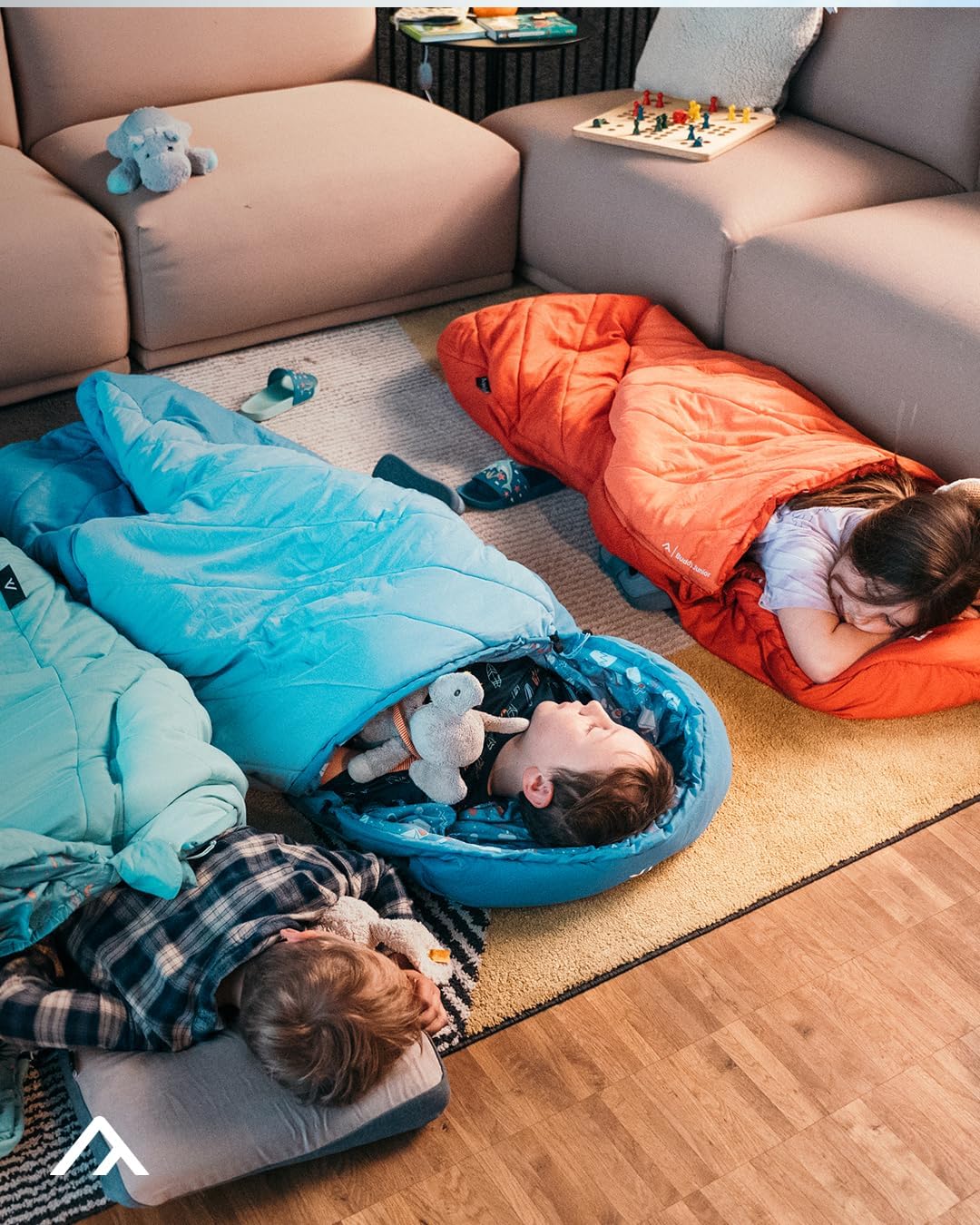 qeedo Buddy Junior Camping Schlafsack Kinder (10-25°C) 3 Jahreszeiten - Kinderschlafsack Mädchen Jun