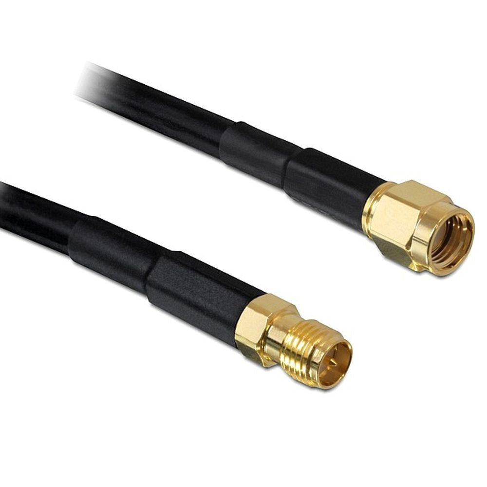 Delock Antennenkabel RP-SMA Stecker > RP-SMA Buchse CFD/RF200 10 m Low Loss