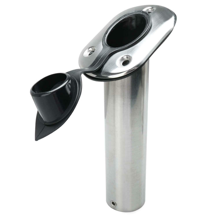 FreeTec 30 Grad Rutenhalter Edelstahl Bootsrutenhalter Boot Rutenständer mit Deckel und montieren Sc