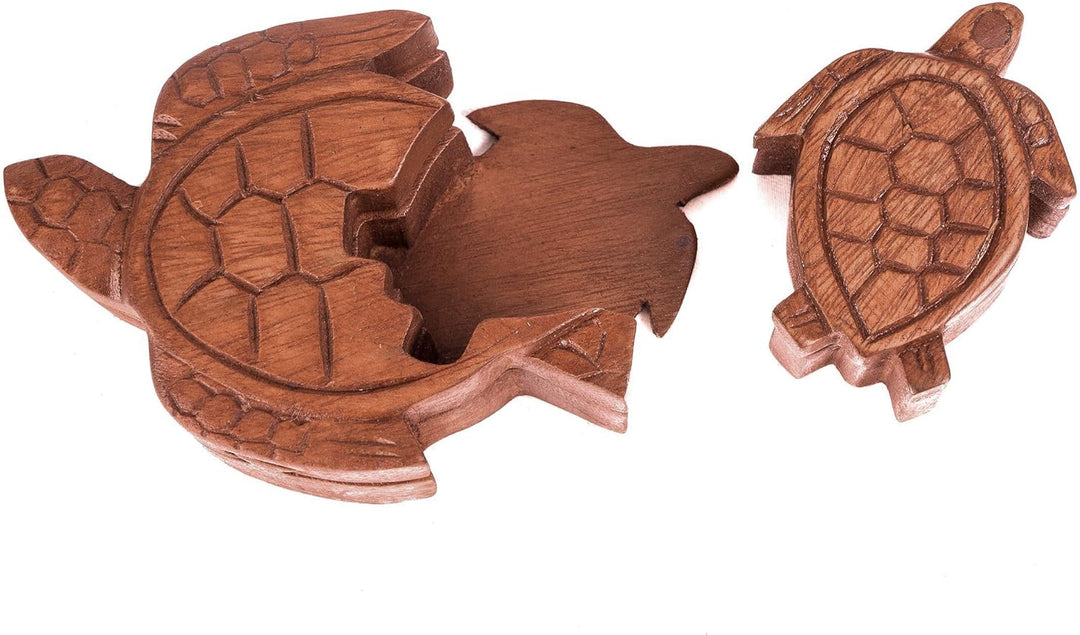 Windalf Glücks Schildkröten Schmuckdose NAMY 14.5 cm Bohemia Geschenkdose Vintage Schildkröten Handa