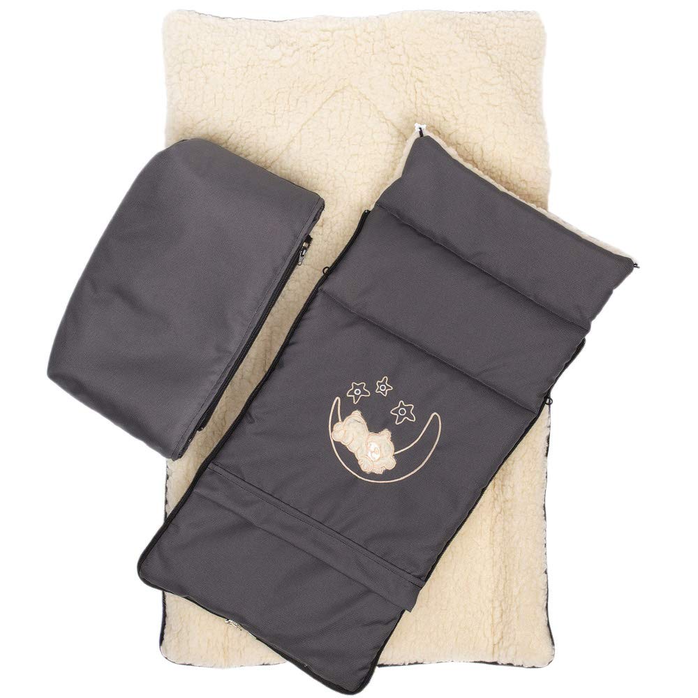 Winter Fusssack für Kinderwagen Babyschale Schlittensack Lammwollesack Baby Fusssack Kuschelsack Win