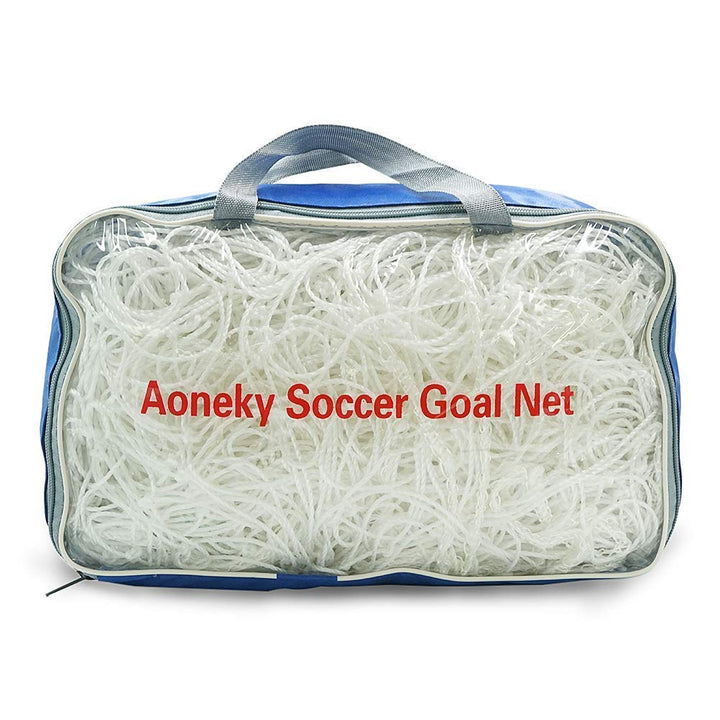 Aoneky Fussballnetz 7,3x2,4M /5,5x2,1M/3,6x1,8M/ 3x2M/ 2,4x1,8m/1,8x1,2M, 3mm/2.5mm/2mm PE Tornetze,