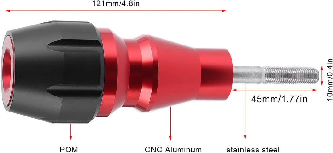 Buachois Motorrad Sturzschutz, Crash Protector Sturzpads,10 mm Edelstahl Universal Anti Kollisions M
